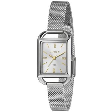 Imagem de Relógio Lince Feminino Prateado Retangular Lqm4790l24 S1sx