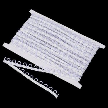 Imagem de Acabamento trançado de 10 metros com laço elástico de botão branco, extensor de zíper, enfeite de costura, enfeite de botão de noiva, trança de costura para vestido de casamento, espartilho
