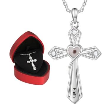 Imagem de Gaehsmide Colar de semente de mostarda para mulheres, joia de semente de mostarda religiosa, presentes cristãos para mulheres, 0.86"x1.26", Cobre, Sem Pedra Preciosa