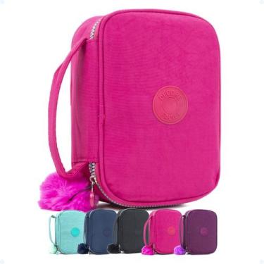 Imagem de Estojo Box Organizador Escola Feminino Bolsinha Lápis Pompom - Hxt, Ro