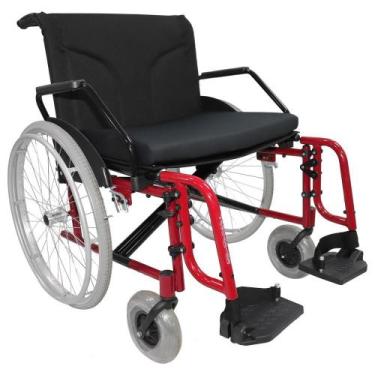 Imagem de Cadeira De Rodas Big S Largura 60Cm 180Kg Vinho Jaguaribe