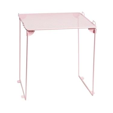 Imagem de SiaBiced Organizador de Armário com Prateleira para Academia e Trabalho, Otimizando Espaço, Multifuncional e Dobrável para Organização Sob Armários, Rosa