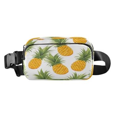 Imagem de CEBUGI Pochetes de caminhada para homens e mulheres, pochetes modernas resistentes à água de abacaxi com cinto ajustável para treino, viagem, corrida