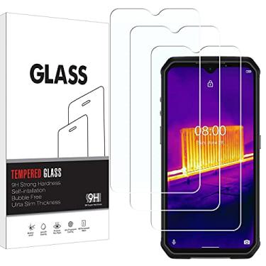 Imagem de KELOLIN [Pacote com 3] Protetor de tela de vidro temperado para Ulefone Armor 9, fácil de instalar, protetor de tela HD anti-arranhões anti-impressão digital sem bolhas compatível com Ulefone Armor 9