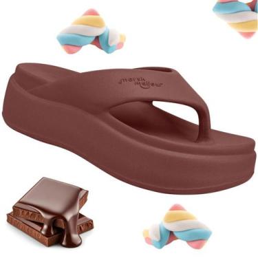 Imagem de Flatform Chinelo Alto Piccadilly Marshmallow EVA Ultra Leve, Ruby, 37