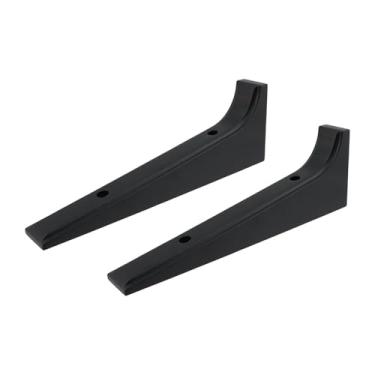 Imagem de Dnyta 2 suportes de prateleira flutuantes resistentes destacáveis, suportes de prateleira triangulares de liga de alumínio engrossado ocultos de 20 polegadas de comprimento, para cozinha, quarto