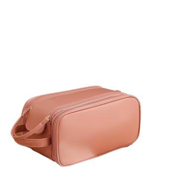 Imagem de Necessaire Feminina, Estilo Com Abertura em Forma de U de Grande Capacidade, PortáTil Para Viagem(Rosa)