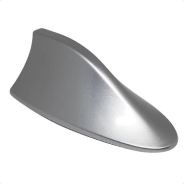 Imagem de Antena Tubarão Shark com Sinal de Rádio FM AM Multimarcas Ideal para Carros com Teto Curvo (Prata)