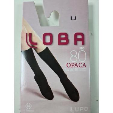 Imagem de Meia 3/4 Fio 80 Opaca Acrílico Lupo Loba 5538., Feminino, Preto