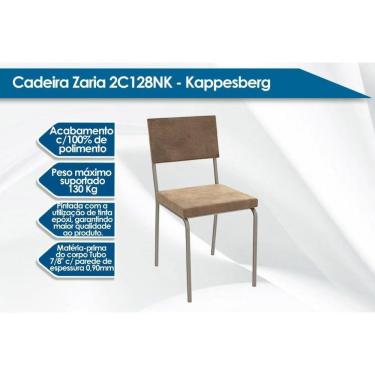 Imagem de Conjunto: Mesa Sala Jantar Elba C- Tampo De Vidro 150cm E 6 Cadeiras Zaria Niquel - Suede Bege - Kappesberg