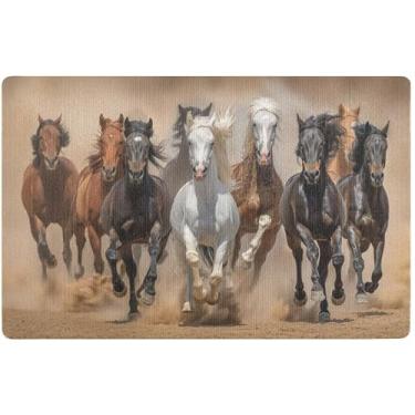 Imagem de TSENQUE Tapete de porta personalizado com pintura de animais, tapetes de entrada interna, à prova d'água, decoração de porta da frente, lavável, tapetes de entrada internos para casa 81 x 50 cm