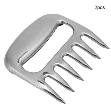 Imagem de Naroote Divisor de Carne Com Garra de Urso Em Aço Inoxidável, Ferramentas para Grelhar para Churrasco, Jantar Em Família e Churrasco, Polimento de Espelho, 2 Contagens, 290g