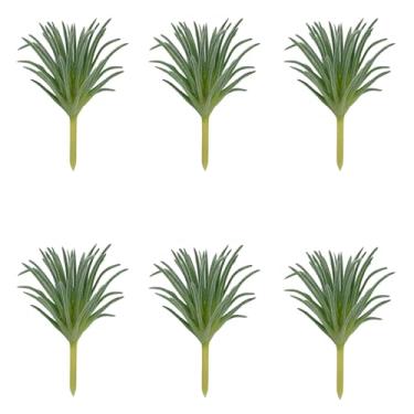 Imagem de ZJCilected Plantas de ar artificiais parecem suculentas verdadeiras, plantas de vegetação sintética, bromélias para decoração de jardim e escritório em casa (mini plantas pequenas verdes artificiais)