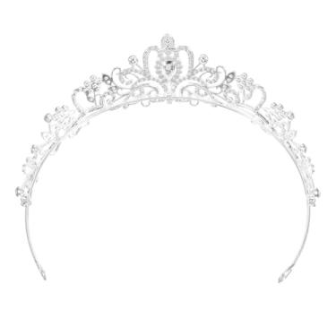 Imagem de TinkSky Tiara de casamento com strass de cristal, coroa de princesas de concurso