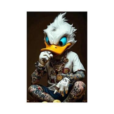 Imagem de Pôster De Arte Graffiti Do Pato Donald Pintura Em Tela Impressões De D