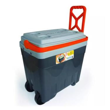Imagem de Cooler Caixa Térmica 34 Litros com Rodinha Camping Pesca Praia