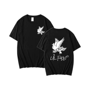 Imagem de Camiseta Feminina De Verão Solta Estilo Hip-hop Com Estampa Divertida 