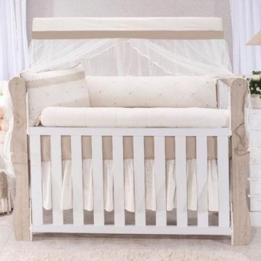 Imagem de Kit Enxoval Para Berço Americano Bege Neutro Gripier Linho - Monreale 