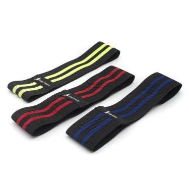 Imagem de Kit 3 Hip Band Faixa de Fisioterapia  Leve , Médio e Forte - Keersport