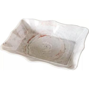 Imagem de Bandeja Retangular Marmorizada Plastico - Injetemp