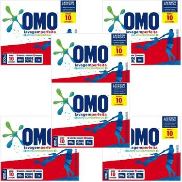 Imagem de Kit 6 Omo Sabão Em Pó Caixa 800gr Maior Proteção Barato