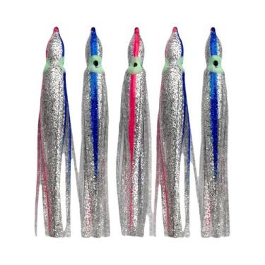 Imagem de 60-200mm Soft Octopus Isca Hoochies Saia de Lula Isca de Corrico PVC L