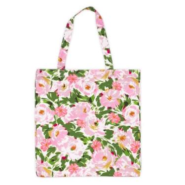 Imagem de kate spade new york Sacola de lona para mulheres, linda bolsa para trabalho ou professor, bolsa de praia de lona, bolsa de livro com bolso (jardim oculto)