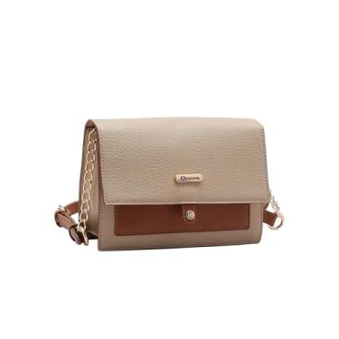 Imagem de Bolsa Atemporal Chenson - 4 Bolsos - Antifurto - Alça de Mão - Tiracolo Regulável - Bege - 3485120