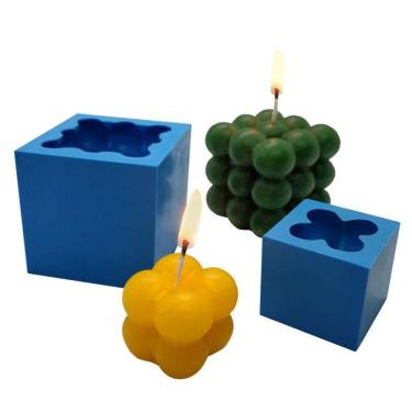 Imagem de Kit 2 Moldes De Silicone De Velas Biscuit Grande E Pequena