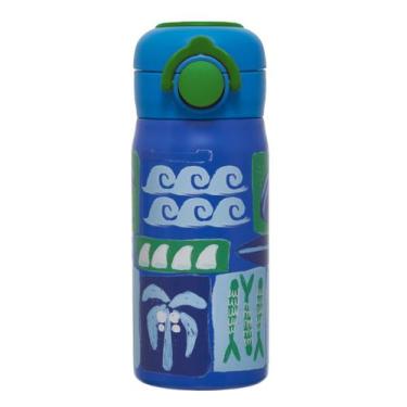Imagem de Garrafa Inox Farm Fábula Bento Playa 330ml Zumzum Cor:Azul, Azul