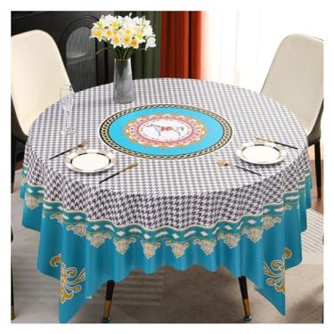 Imagem de Toalha de mesa de hotel grande mesa redonda corredor de mesa redonda toalha de jantar tapete de mesa (C,180 cm)