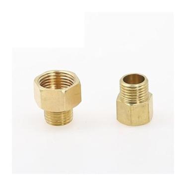 Imagem de 1/20.3 cm 1/10.2 cm 3/20.3 cm 1/5.1 cm 3/10.2 cm 2.5 cm 1-1/10.2 cm macho para fêmea conectores de tubo de latão adaptador de acoplador de latão encaixe rosqueado (DN8)