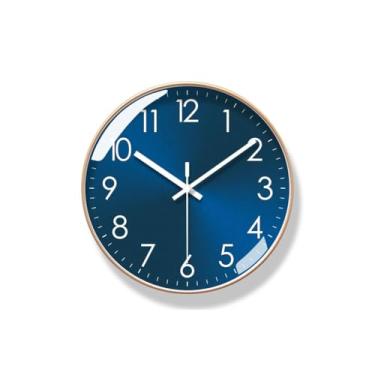 Imagem de Relógio de parede relógio de parede relógio de sala de estar relógio nórdico simples casa woshi relógio de parede relógio de varredura silenciosa segundo relógio de quartzo relógio de parede para