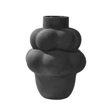 Imagem de Vaso de cerâmica vaso de flores criativo, sala de estar, decoração de mesa, ornamentos de quarto, vasos de flores para casa (B)