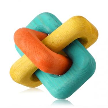 Imagem de Amyhill Decoração de 3 elos com nó de meados do século, decoração de mesa de centro, decoração de TV, prateleira moderna de meados do século, objetos de entrada para casa, sala de estar, casa de