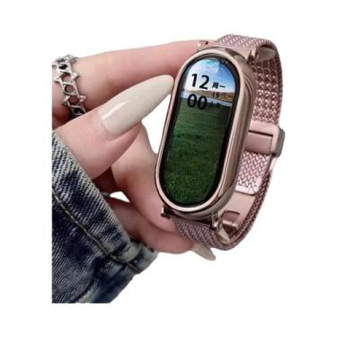 Imagem de Pulseira Magnética De Aço Inoxidável Para Xiaomi Mi Band 10 9 8 Acessó