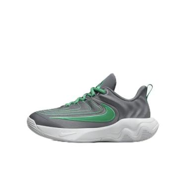 Imagem de Nike Giannis Immortality 4 Tênis de basquete infantil grande (FZ6734-002, cinza fumê escuro), Cinza fumê/cinza lobo/cinza escuro fumê, 17