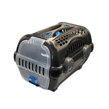 Imagem de Caixa de Transporte para Pets - Preto/Azul - Furacão Pet