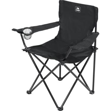 Imagem de Cadeira Camping Dobrável Araguaia Comfort 90kg Preta Bel
