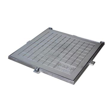 Imagem de Tampa Tampão Chão Dupla Vedação Articulado Cadeado 60x60cm