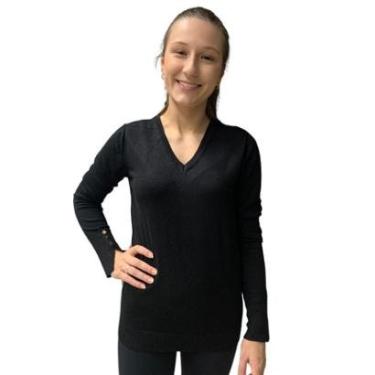 Imagem de Blusa Alpelo Feminina Plus Size Linha Preta 9900307 Cor:;Tamanho:44;Gênero:Feminino-Feminino