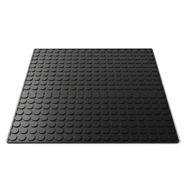 Imagem de Eva Borracha Moeda 0,50x0,50 – Piso Emborrachado Antiderrapante Para Academias, Garagens E áreas Industriais