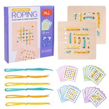 Imagem de Jogo de laço Montessori para crianças: brinquedo de coordenação mão-ol