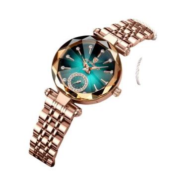 Imagem de Relógio De Pulso Feminino À Prova d'Água Em Aço Inoxidável Quartz Eleg