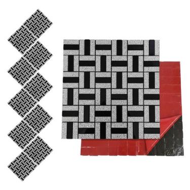 Imagem de Pastilha De Vidro Kit 10 Uni Adesiva Parede Cozinha Box Sala Decorativ