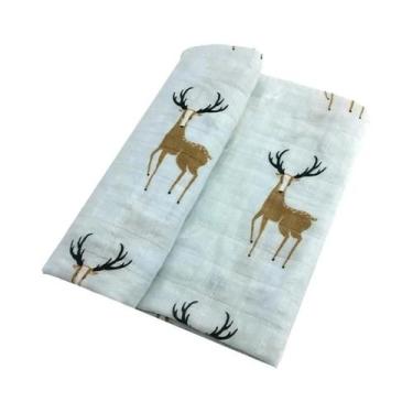 Imagem de Toalha De Algodão Muslin Para Bebê 58x58cm, Toalha De Banho, Lenço Par