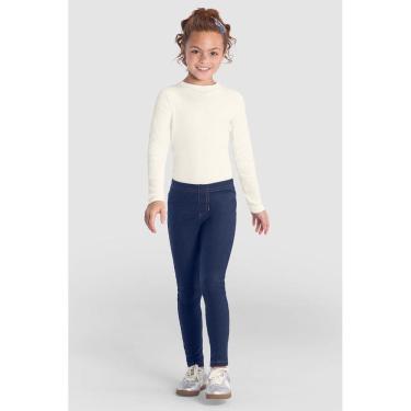 Imagem de Calça legging infantil menina em cotton jeans Brandili
