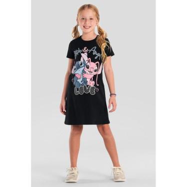 Imagem de Vestido infantil menina do Stitch brilhante Brandili