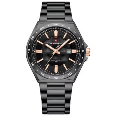 Imagem de Relógio de Quartzo Masculino Pulseira de Aço Inoxidável 3ATM