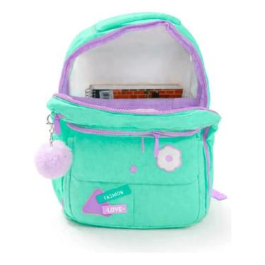 Imagem de Mochila Escolar Infantil 29L Feminina com Bolsos Funcionais e Alta Cap